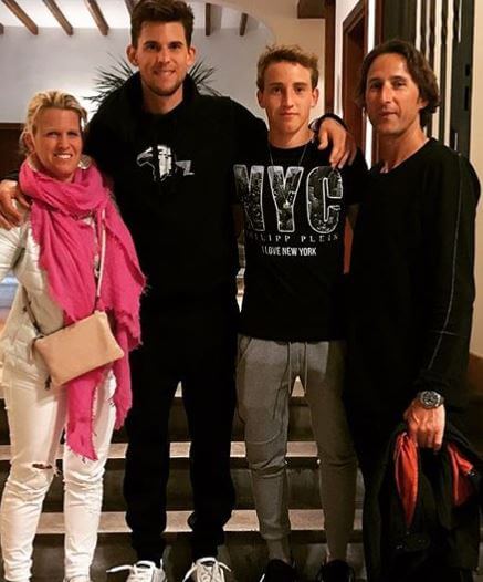 Wolfgang Thiem with his family.